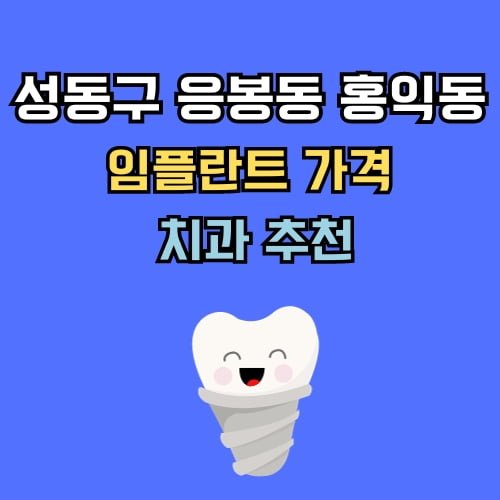 응봉동 홍익동 임플란트 가격 치과 추천