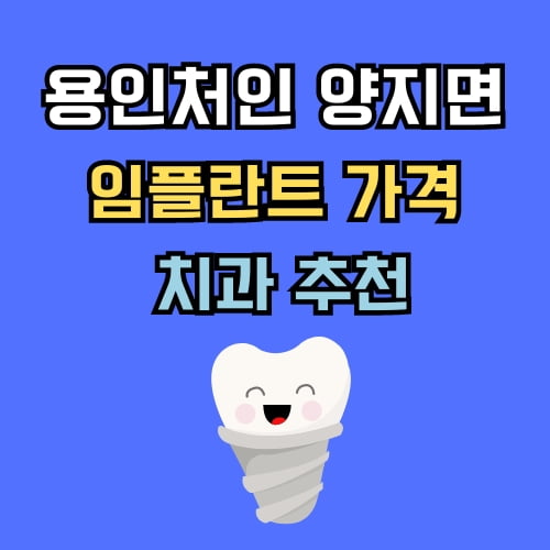 양지면 임플란트 가격 치과 추천