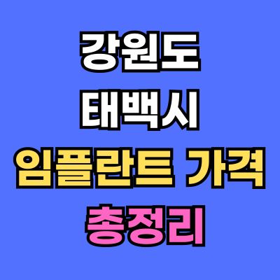 강원도 태백시 임플란트 가격